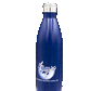 BLUE Trinkflasche Blau / Silber / Green /