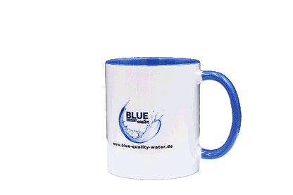 Tasse mit Logo und Scan me