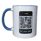 Tasse mit Logo und Scan me